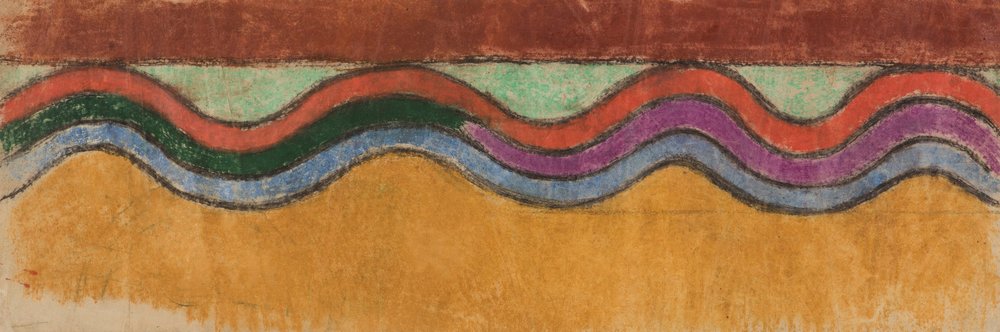 Waves. Design for painting decoration in the Franciscan church in Krakow - by Stanisław Wyspiański