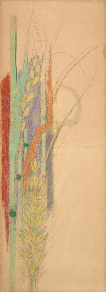 Wheat and rye. Design for painting decoration in the Franciscan church in Krakow - by Stanisław Wyspiański