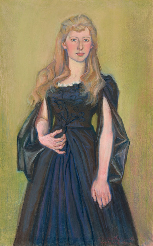 Portrait of a Young Woman - by Stanisław Wyspiański