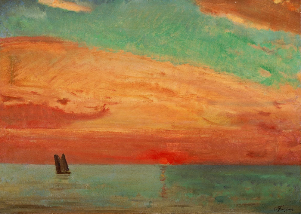 Sunrise over the Eastern Sea - by Fujishima Takeji