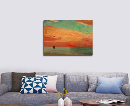 Sunrise over the Eastern Sea - by Fujishima Takeji