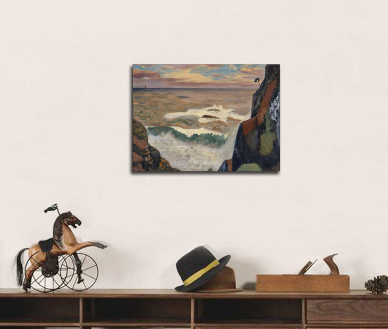 Breaking Waves at Dai? Misaki - by Fujishima Takeji