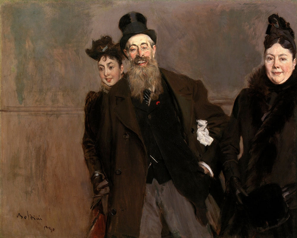 John Lewis Brown with Wife and Daughter - by Giovanni Boldini