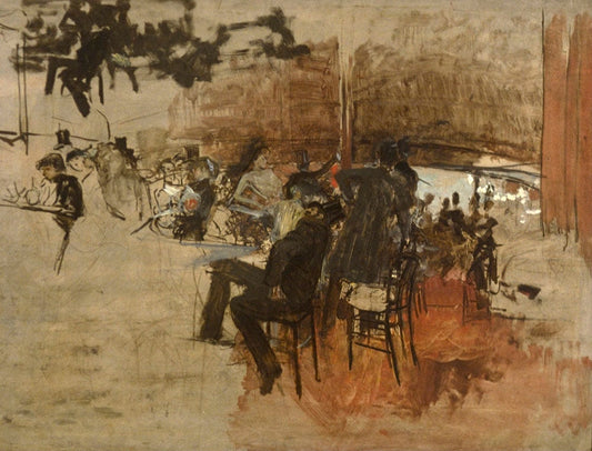 Café Scene - by Giovanni Boldini