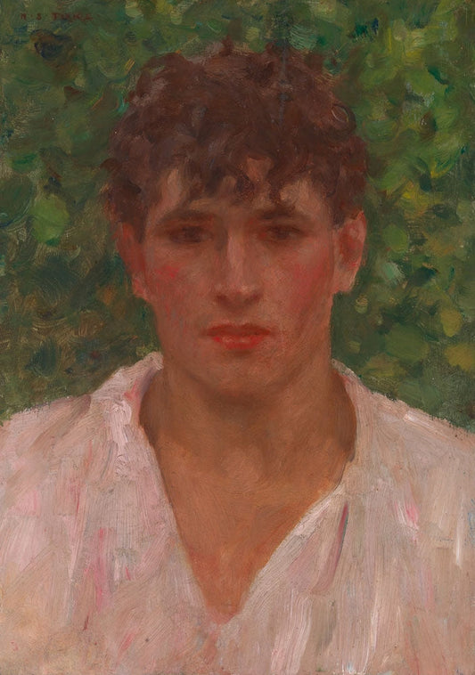 Portrait of a Young Man with Open Collar - by Henry Scott Tuke