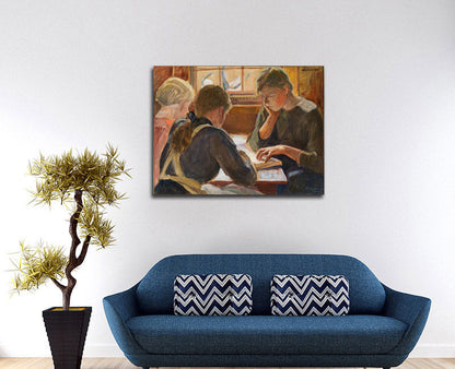 Children Reading - by Pekka Halonen