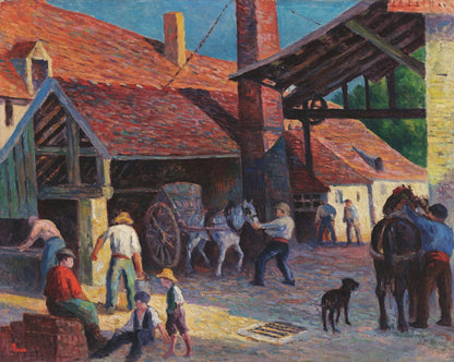 The Brickyard - by Maximilien Luce