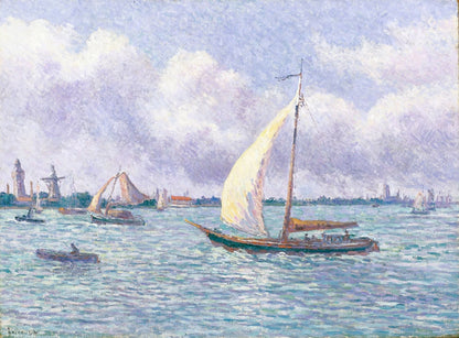 The Meuse Near Dordrecht (La Meuse près de Dordrecht) - by Maximilien Luce