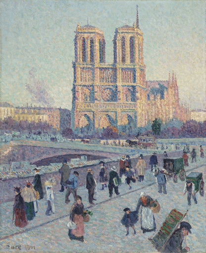 The Quai Saint-Michel and Notre-Dame - by Maximilien Luce