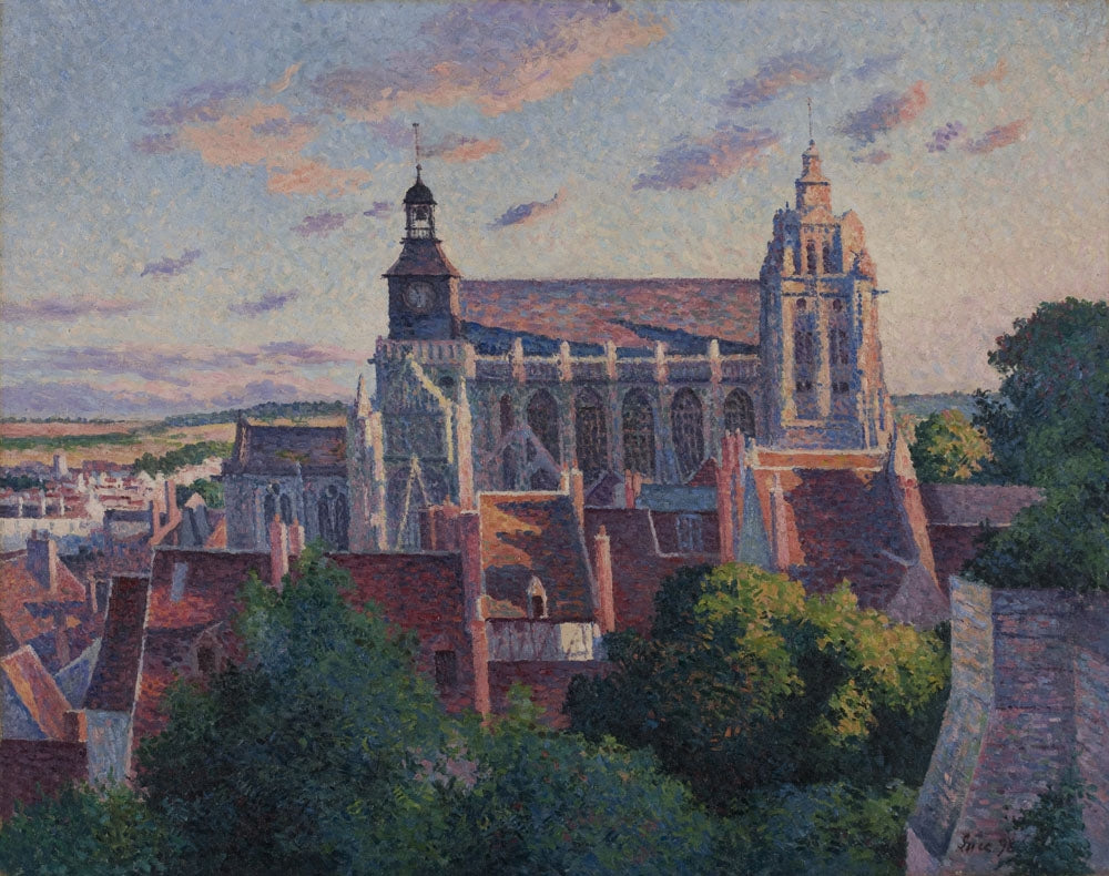 The Cathedral at Gisors, View of the Ramparts - by Maximilien Luce