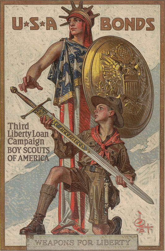 Usa Bonds / Third Liberty Loan Campaign / Boy Scouts of America / Weapons for Liberty - by J. C. Leyendecker