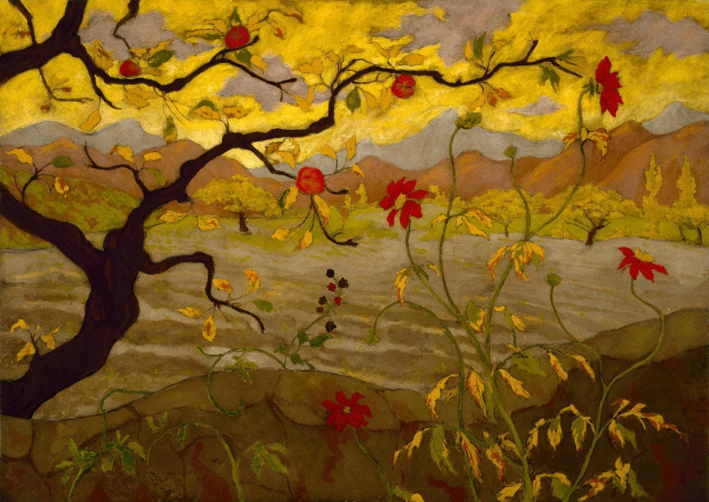 Apple Tree with Red Fruit - by Paul Ranson