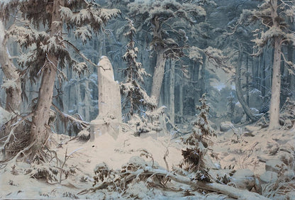 Snowy Forest - by Andreas Achenbach