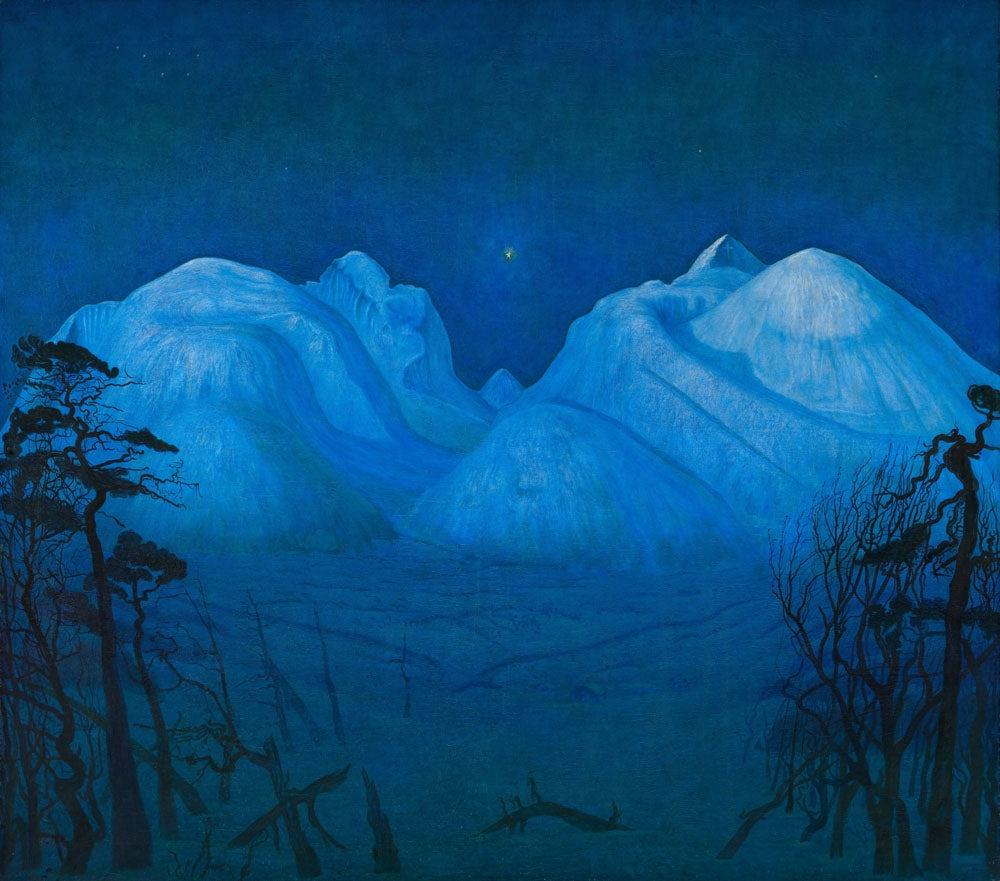 Winter Night in the Mountains - by Harald Sohlberg