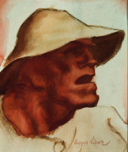 Kopf aus "Totentanz" - by Albin Egger-Lienz