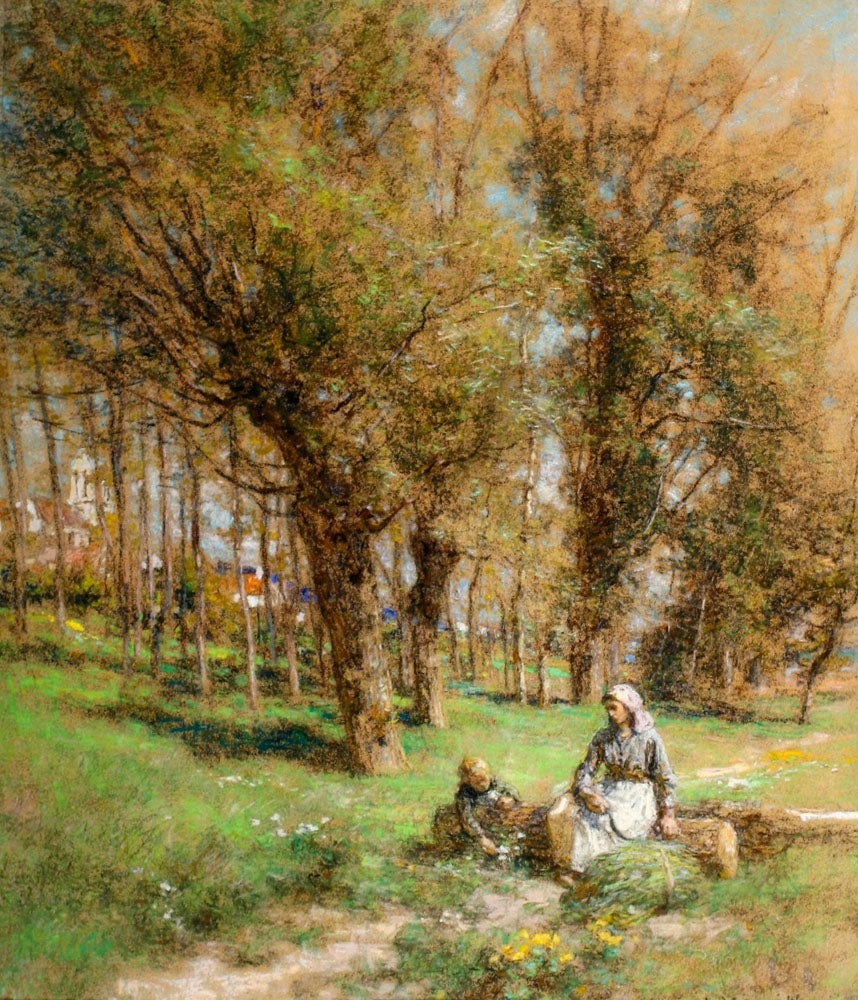 La Saulaie (The Willows) - by Léon Augustin Lhermitte