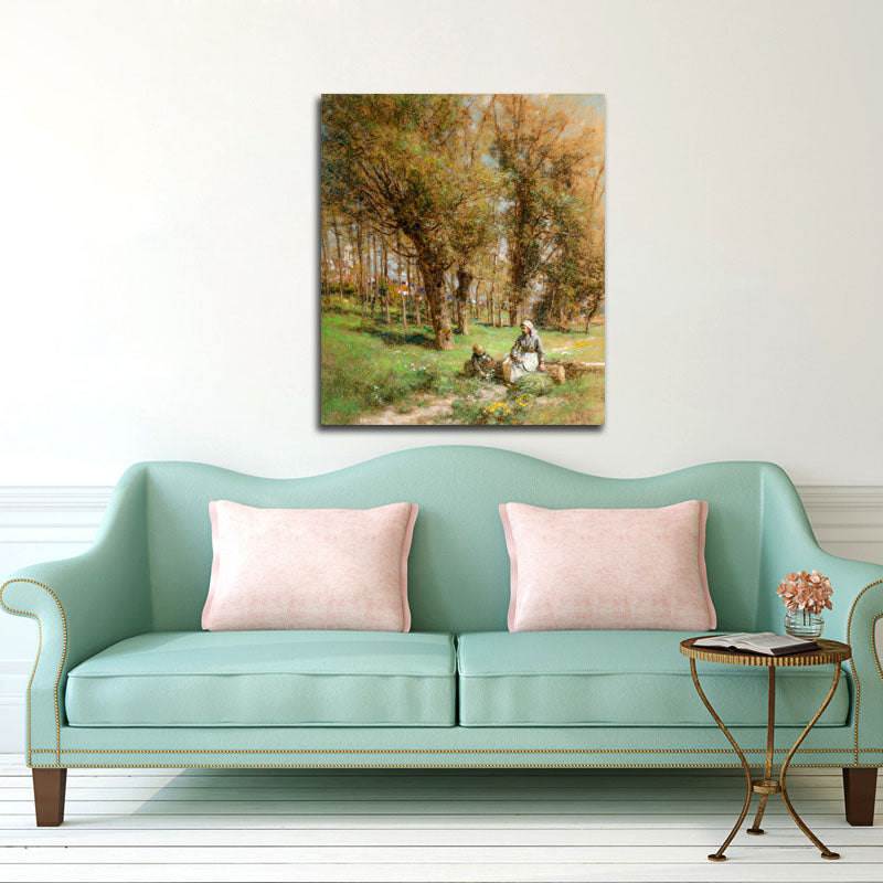 La Saulaie (The Willows) - by Léon Augustin Lhermitte