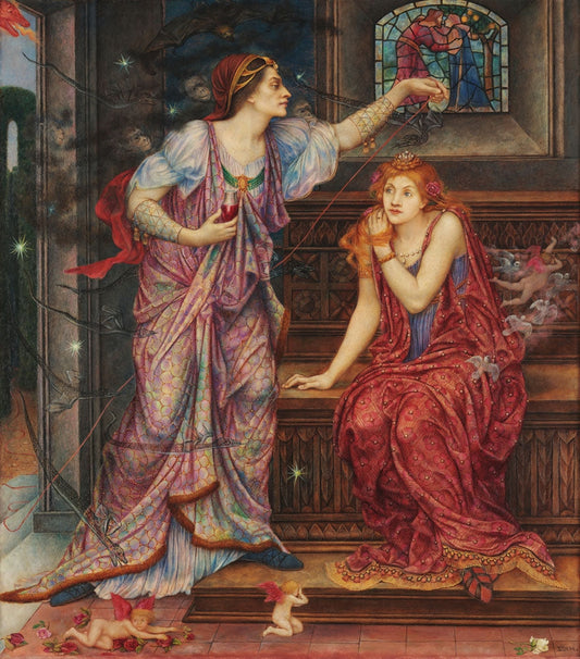 Queen Eleanor and the Fair Rosamund - by Evelyn De Morgan