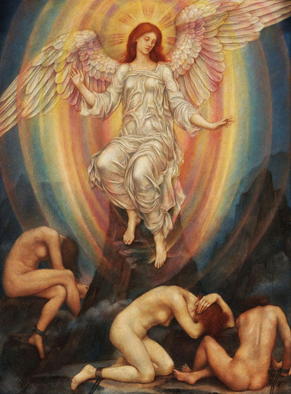 The Light Shineth in Darkness and the Darkness Comprehendreth it not - by Evelyn De Morgan