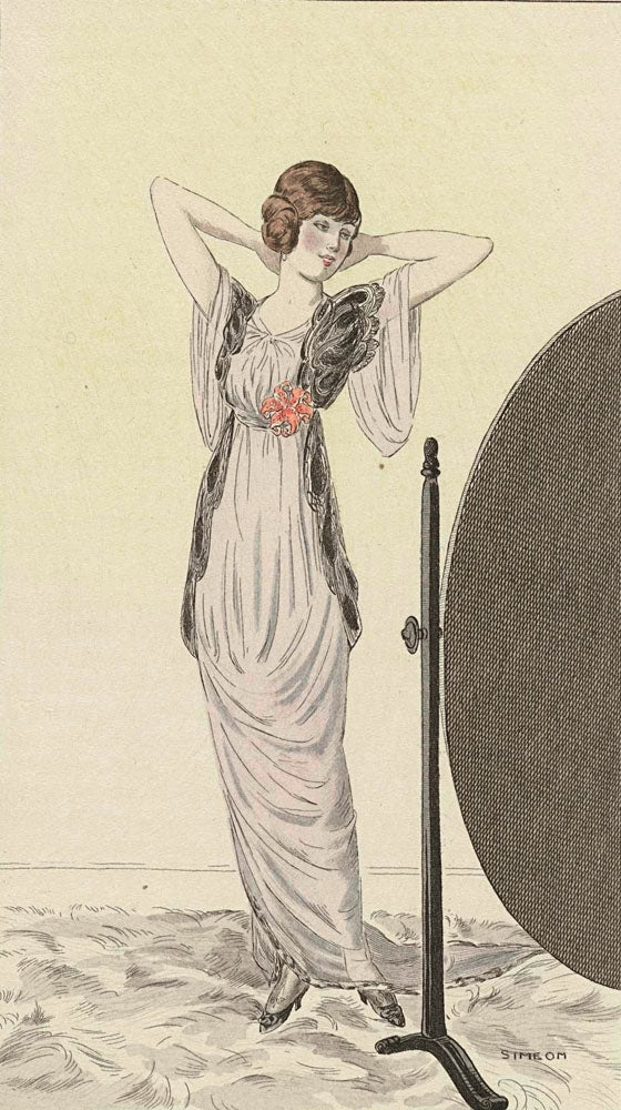 Journal des Dames et des Modes, 1912, Costumes Parisiens, no. 26: Deshabillé de Mousselin - by Fernand Siméon