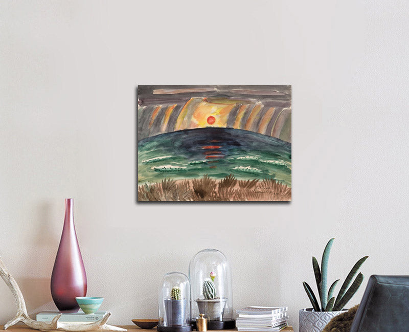 Sunset Ahrenshoop I - by Walter Gramatté