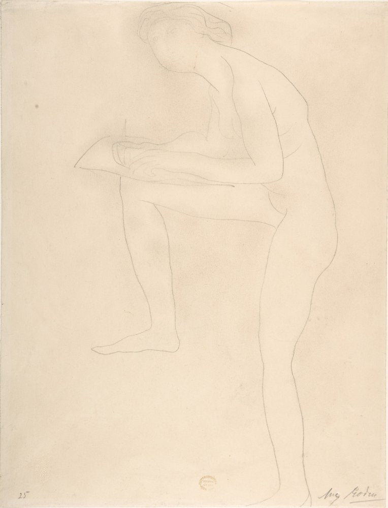 Sketch for Figure on Whistler Monument - by Auguste Rodin