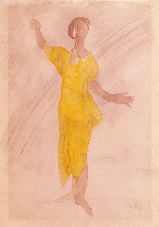 Woman in a Yellow Dress - by Auguste Rodin