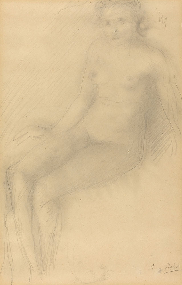 Seated Female Nude - by Auguste Rodin