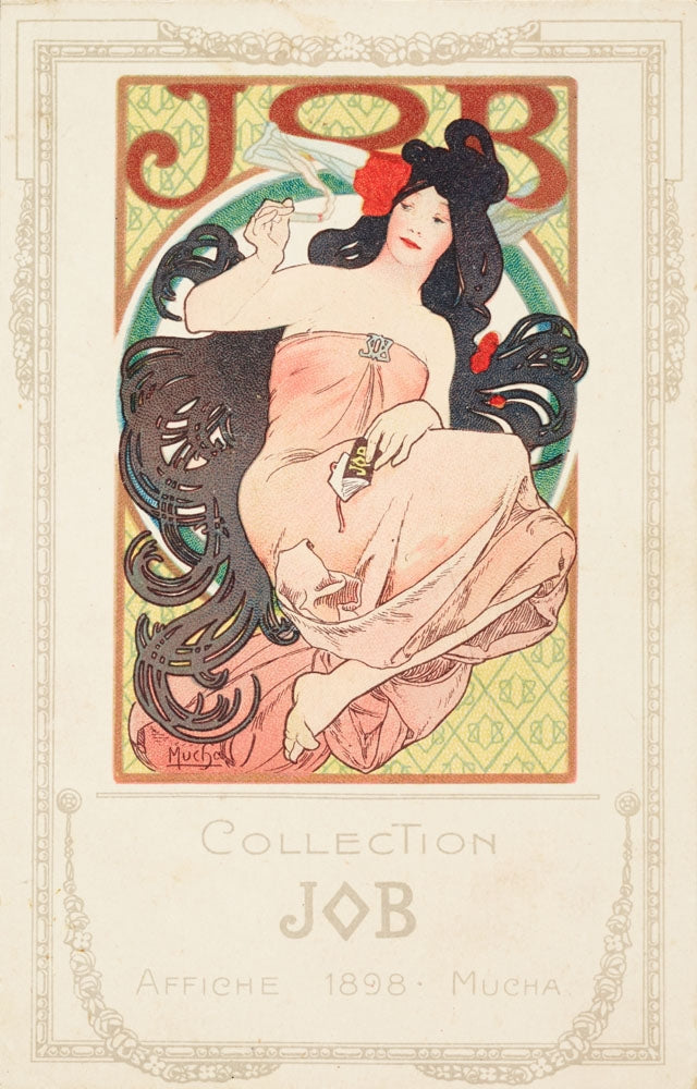 COLLECTION JOB , AFFICHE 1898 - MUCHA - by Alphonse Mucha