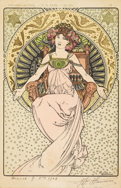 Untitled - by Alphonse Mucha