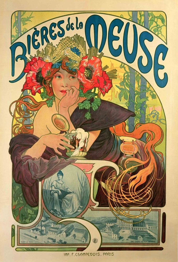 Bieres de La Meuse - by Alphonse Mucha