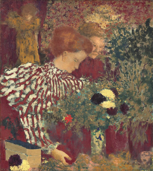 Woman in a Striped Dress - by Édouard Vuillard