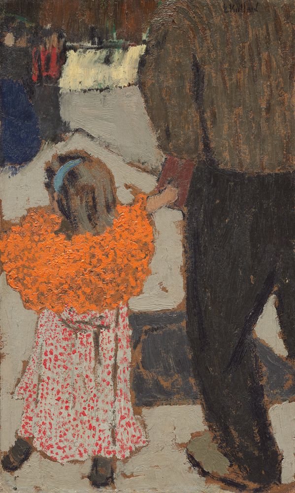 Child Wearing a Red Scarf - by Édouard Vuillard