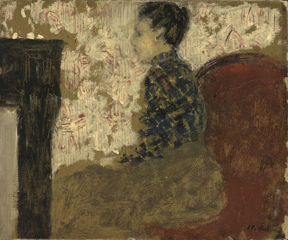 Woman Sitting by the Fireside - by Édouard Vuillard