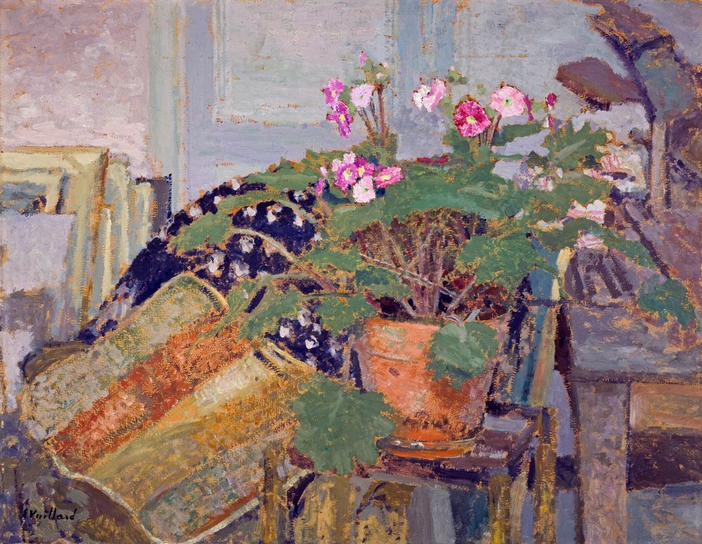 Pot of Flowers - by Édouard Vuillard