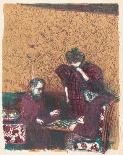 Game of Checkers (La partie de dames) - by Édouard Vuillard