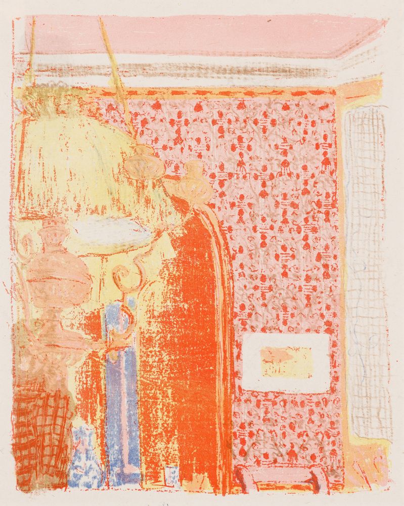 Interrior aux Tentures Roses - by Édouard Vuillard