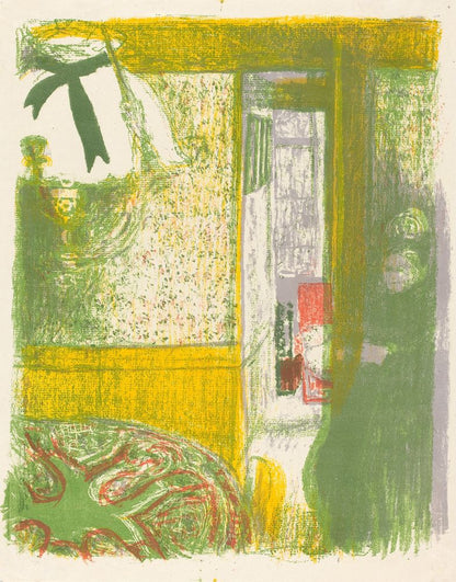 Interior with Hanging Lamp (Interieur a la suspension) - by Édouard Vuillard