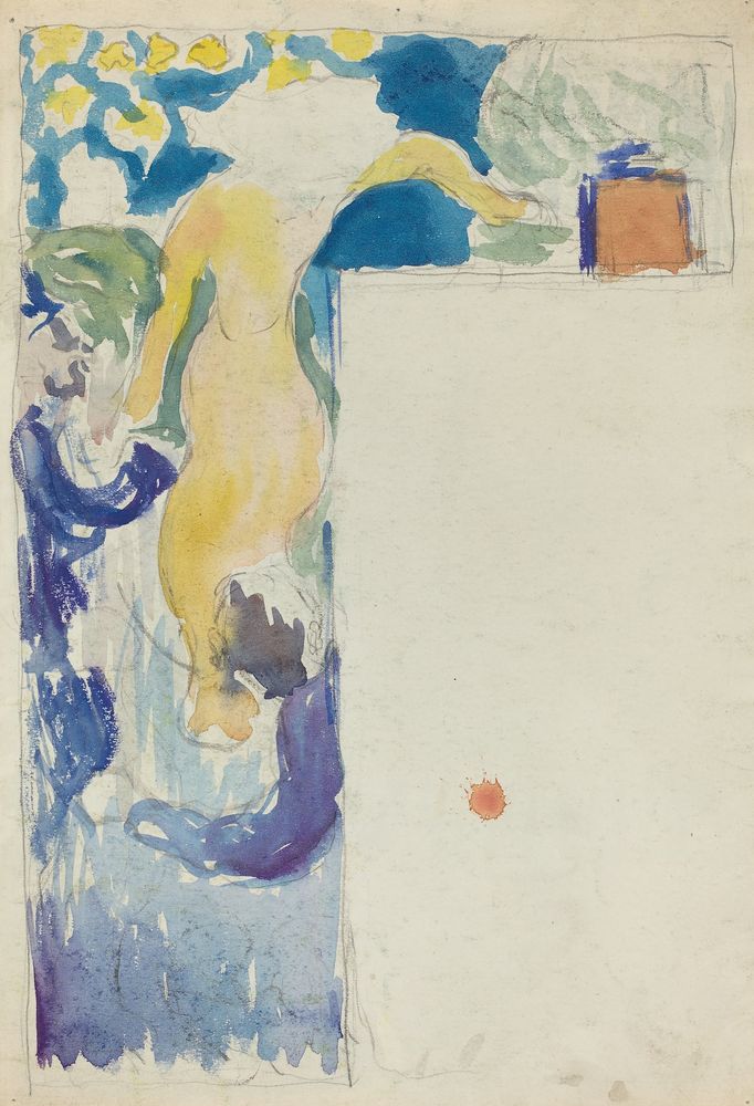 Program Design for the Théâtre Libre [recto] - by Édouard Vuillard