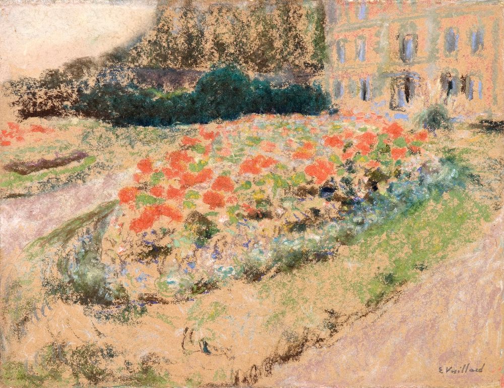 The Flowerbed - by Édouard Vuillard