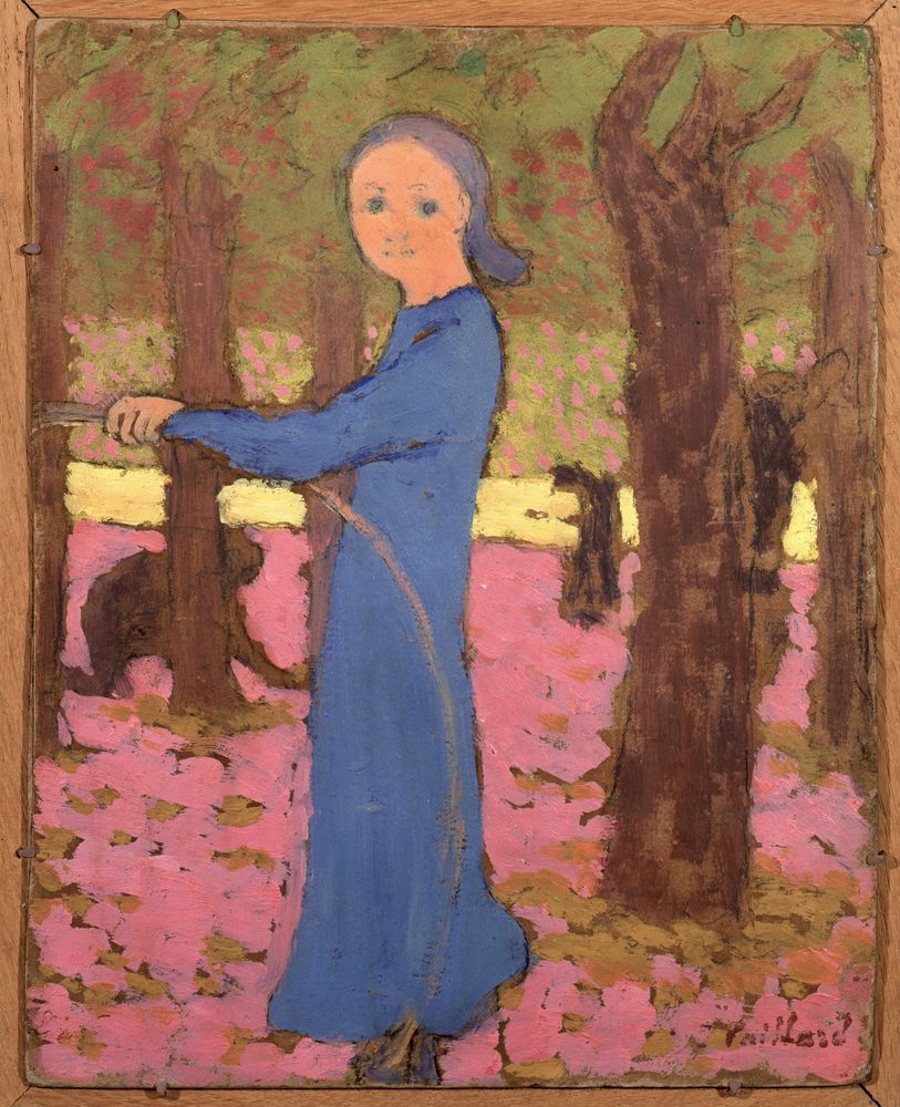 Young Girl with a hoop - by Édouard Vuillard