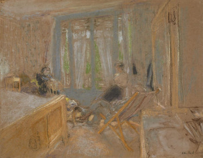 Famille Vuillard à la Closerie des Genêts (The Vuillard Family at the Closerie des Genêts) - by Édouard Vuillard