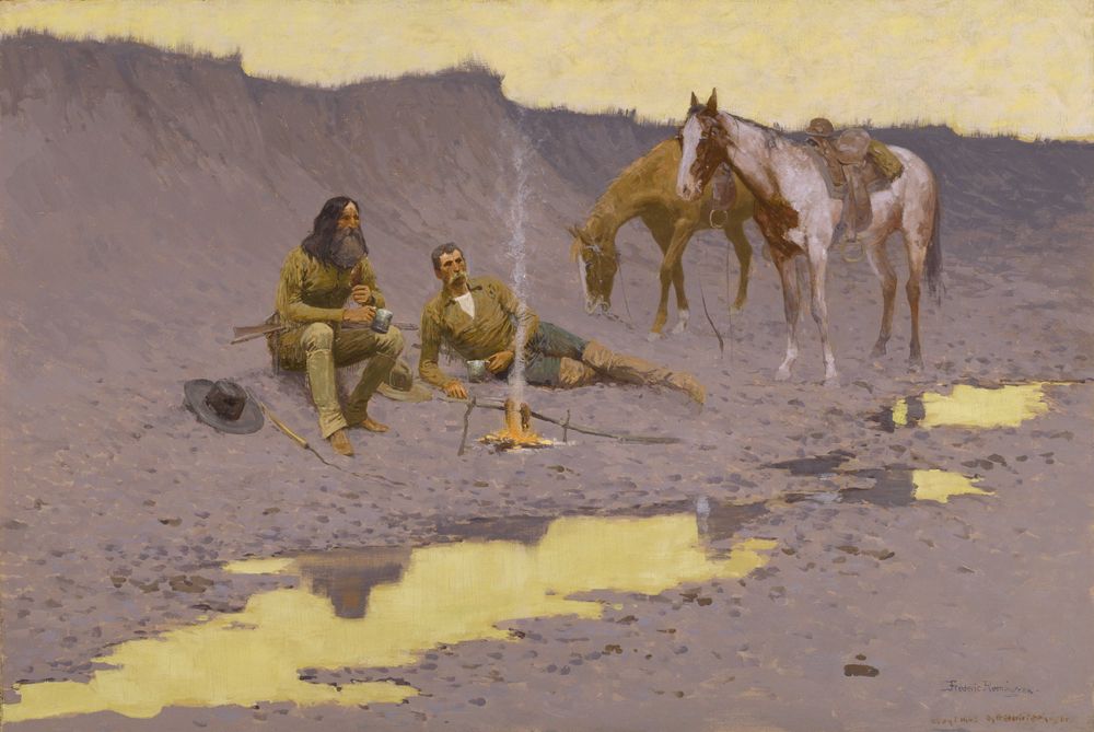 A New Year on the Cimarron - by Frederic Remington