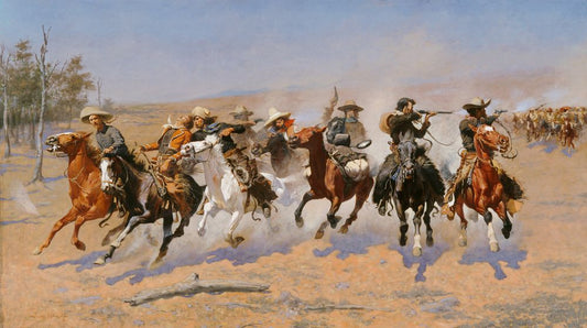 A Dash for the Timber - by Frederic Remington