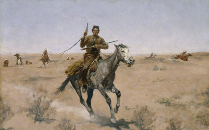 The Flight - by Frederic Remington