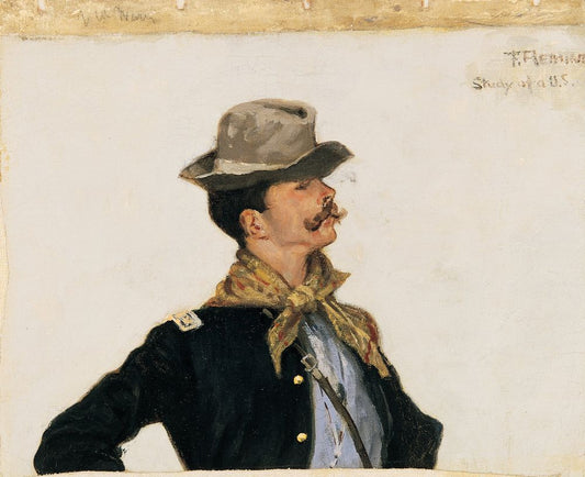 Lieutenant Powhatan H Clarke Tenth Cavalry - by Frederic Remington