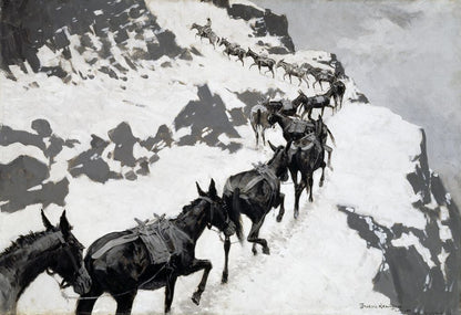 The Mule Pack - by Frederic Remington