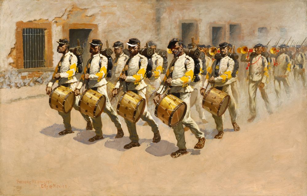 Drum Corps - by Frederic Remington