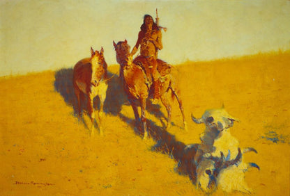 Sign of the Buffalo Scout - by Frederic Remington