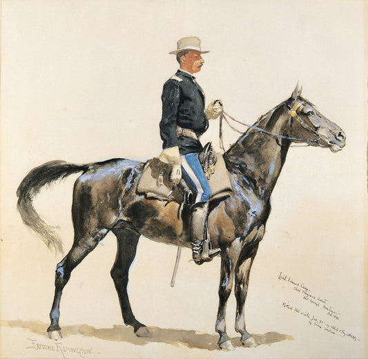 Lieutenant Casey Commandant of Cheyenne Scouts - by Frederic Remington